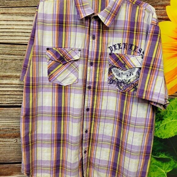 Ram Blue Short Sleeve Button Front Shirt Pre-owned - Picture 1 of 7